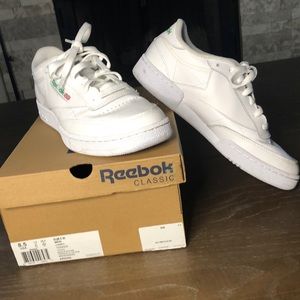 White Reebok Club C 85. Good condition.